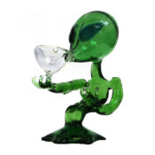 Grüne Alien Bong aus Cristal 15cm