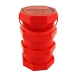 Cookies 3 Parts Red Stacked Regular Storage Jar