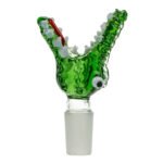 Krokodil Grün Glas Bong Schale 18mm