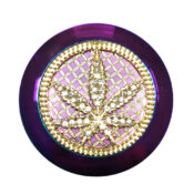 Rainbow Diamond Weed Leaf Metall-Grinder 4 Teile - 50mm (6stk/display)