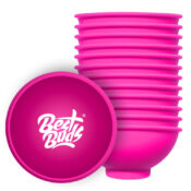 Best Buds Silikon-Rührschüssel 7cm Rosa mit weißem Logo (12 Stück/Beutel)