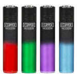 Clipper Feuerzeuge Schwarz Crystal Gradient (24Stk/Display)