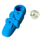 420 Silikonpfeife Blau 10cm