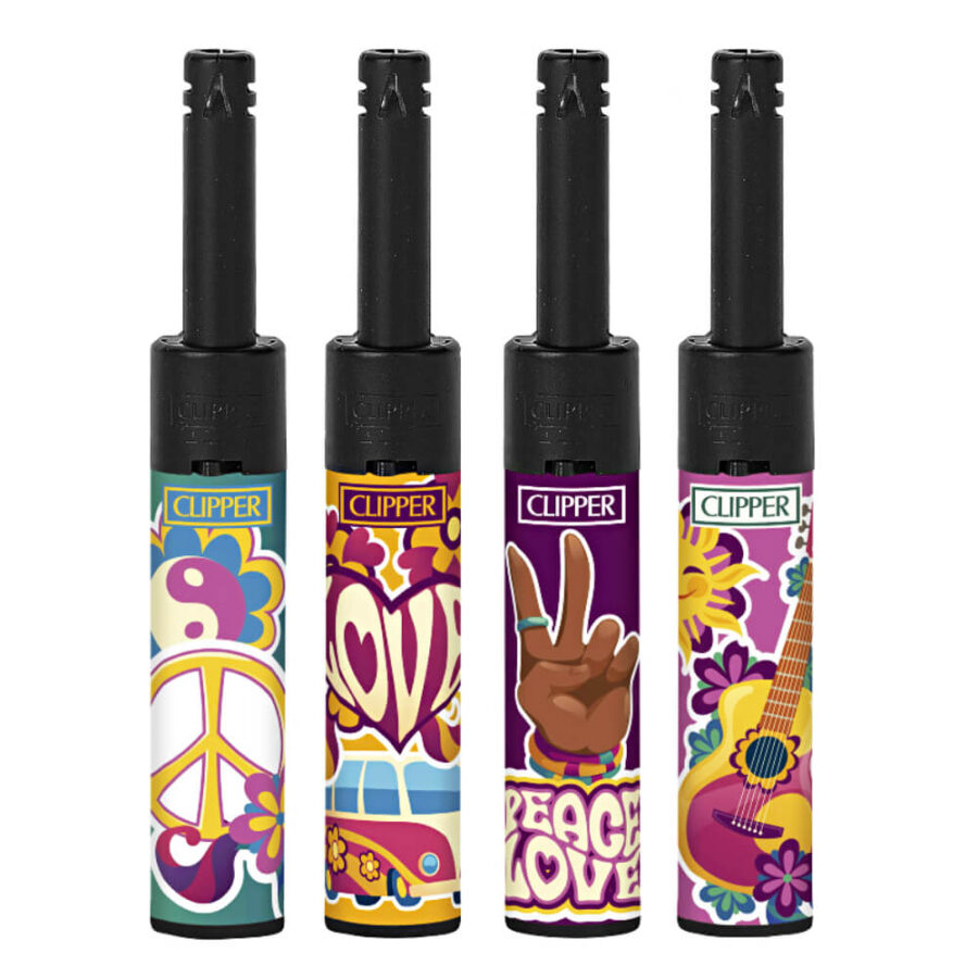 Clipper Feuerzeuge Hippie Love 4 (24stk/display)