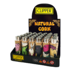 Clipper Feuerzeug Natural Cork Animals (30Stk/Display)