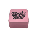 Best Buds Flacher Quadratischer Aluminium Grinder Flamingo 2 Teile (50mm)