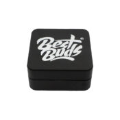 Best Buds Flacher Quadratischer Aluminium Grinder Onyx 2 Teile (50mm)