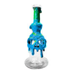 Handgemachte Bong aus Cristal-Ton blau 22cm