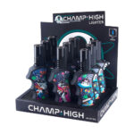 Champ High Feuerzeuge Blaue Flamme Spacesabe (9 Stk/Display)