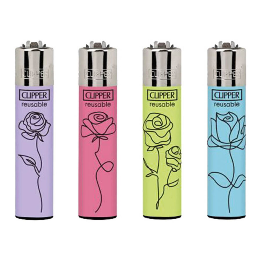 Clipper Feuerzeuge Simple Flowers (24stk/display)