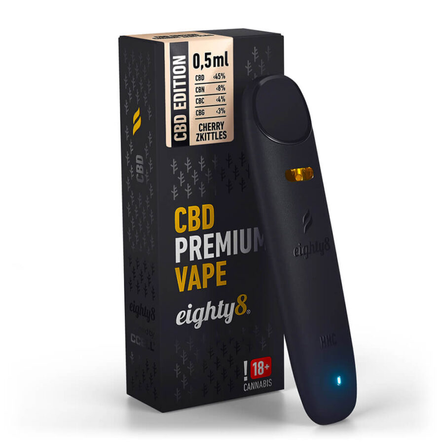 Eighty8 Cherry Zkittles 45% CBD Einweg Vape (10stk/display)