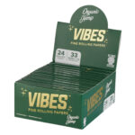 VIBES Rolling Papers King Size Slim mit Tips Organic Hemp (24stk/display)