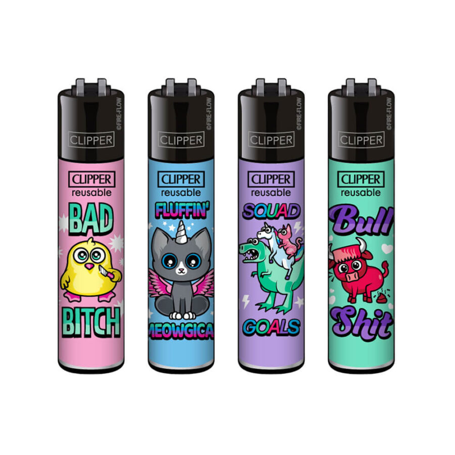Clipper Lighters Classic Cute Slogans #2 (48stk/display)