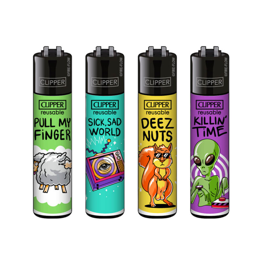 Clipper Lighters Classic Mix Slogan #4 (48stk/display)